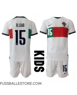 Günstige Portugal Rafael Leao #15 Auswärts Trikotsatzt Kinder WM 2022 Kurzarm (+ Kurze Hosen)